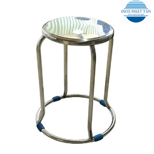 Ghế Inox | Ghế Inox Chân Tròn | Ghế Inox 1,35kg Dầy Dặn, Chắc Chắn